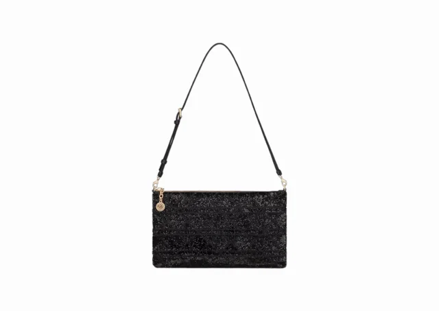 Dior Black Cannage Leather Beads Bag in Black Leather from HEWI