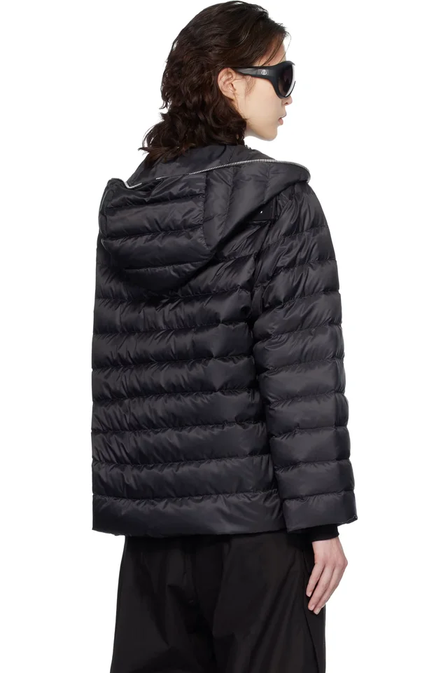 Moncler + Rick Owens Black Ziplock Down Jacket, photo 3 of 5 from SSENSE
