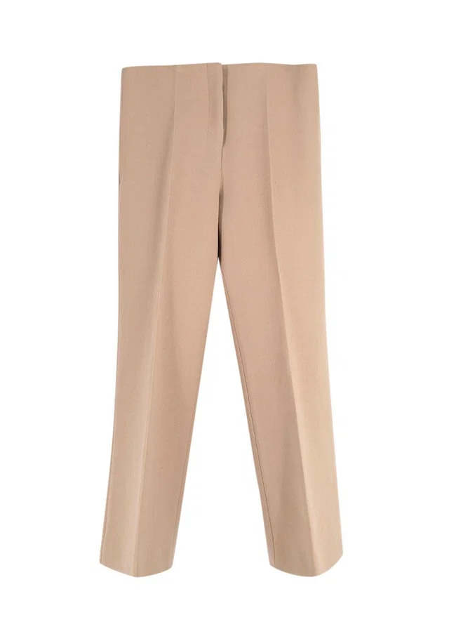 Celine Beige Tailored Wool Trousers in Beige Wool from HEWI