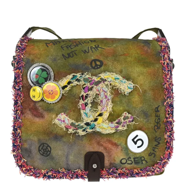 Chanel 2015-2016 Graffiti On The Pavements Shoulder Bag in Canvas from AMORE Vintage Tokyo