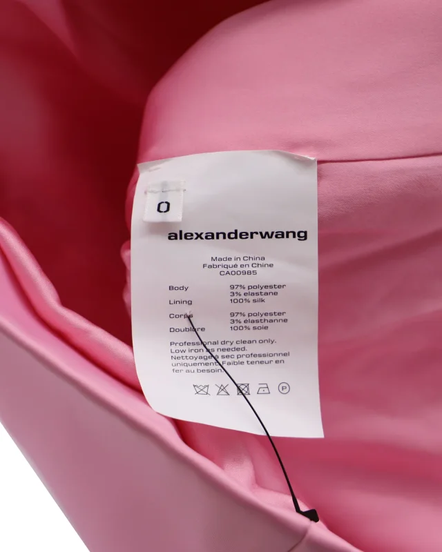 alexanderwang Alexander Wang Cutout Mini Dress with Charms in Light Pink Polyester in Pink, photo 6 of 6 from ShopSimon