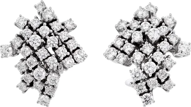 Damiani Mimosa Diamond Earrings in White Gold from Gray And Sons