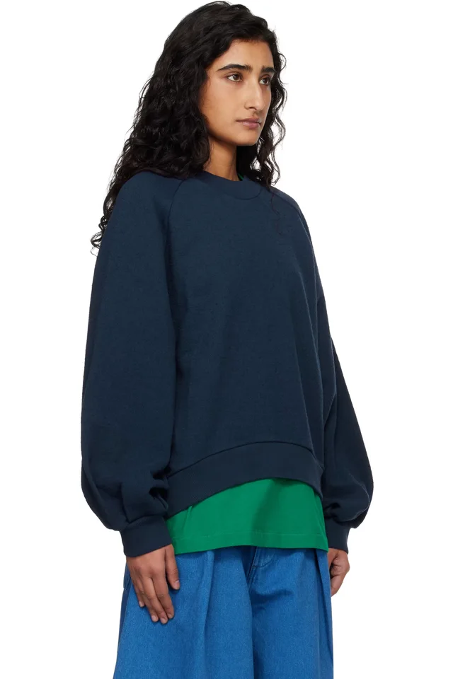 YMC Navy Bellow Sweatshirt, photo 2 of 4 from SSENSE