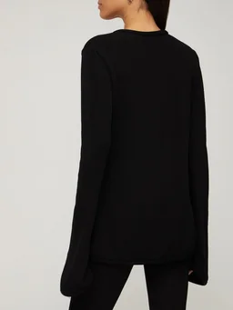 Mach & Mach Short jacket with hook-and-eye closure in 91% Viscose, 7% Polyamide, 2% Elastane, photo 3 of 8 from LUISAVIAROMA