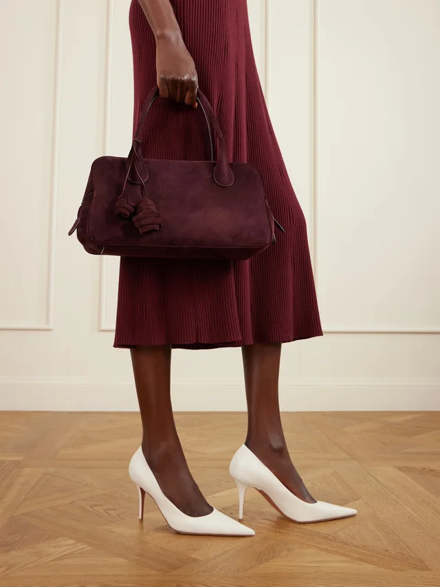 MAGDA BUTRYM Brigitte embellished suede tote in Red, photo 2 of 2 from NET-A-PORTER (Canada)