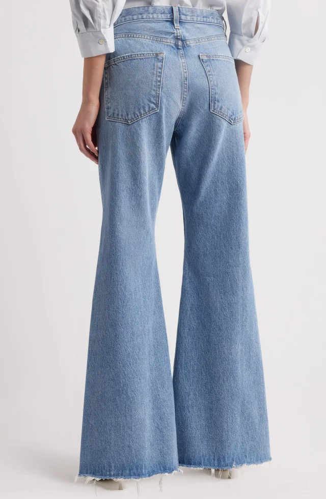 FRAME The Pixie Lax Frayed High Waist Flare Jeans, photo 2 of 6 from Nordstrom Rack