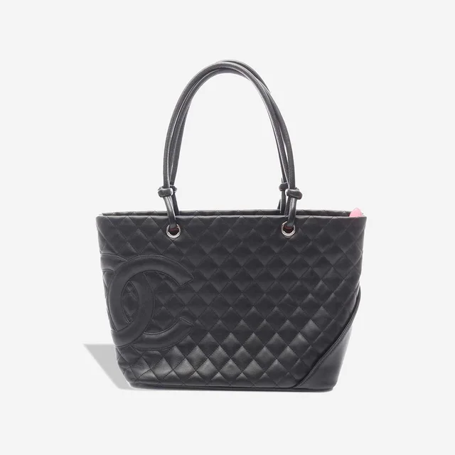 Chanel Cambon Shopping Tote Large Lamb Black / Pink in Black, Multicolour, Pink Lambskin from SACLÀB, photo 2 of 2