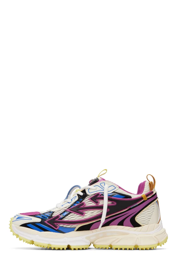 Off-White & Pink 'Be Right Back' Sneakers, photo 3 of 5 from SSENSE