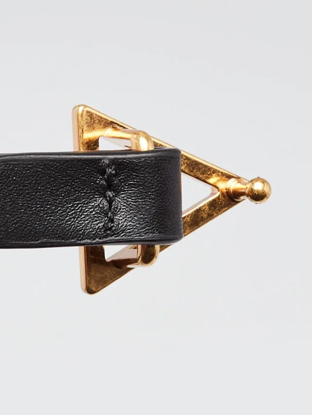 Bottega Veneta Black Smooth Leather Thin Belt Size 90/36 in Black Leather from Yoogis, photo 5 of 6