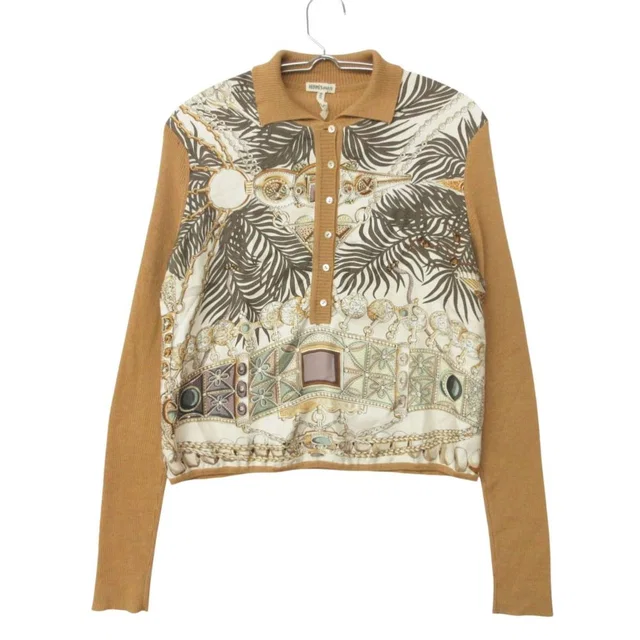 Hermès by Martin Margiela Knit Era Polo Shirt Long Sleeve Twillaine Cashmere in Cashmere from The Reluxe