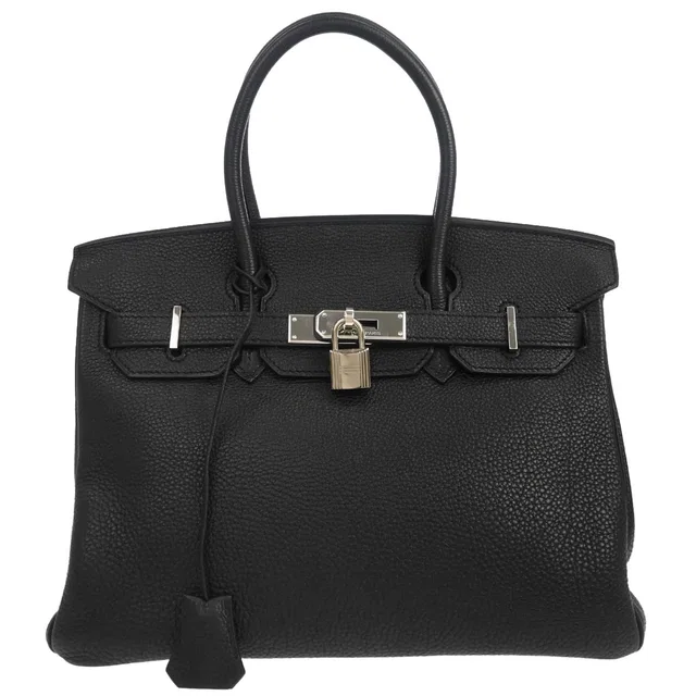 Hermès Black Togo Birkin 30 Handbag in Black Togo leather from AMORE Vintage Tokyo