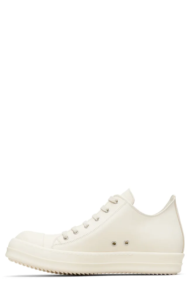 Rick Owens Off-White Temple Low Sneakers, photo 3 of 4 from SSENSE