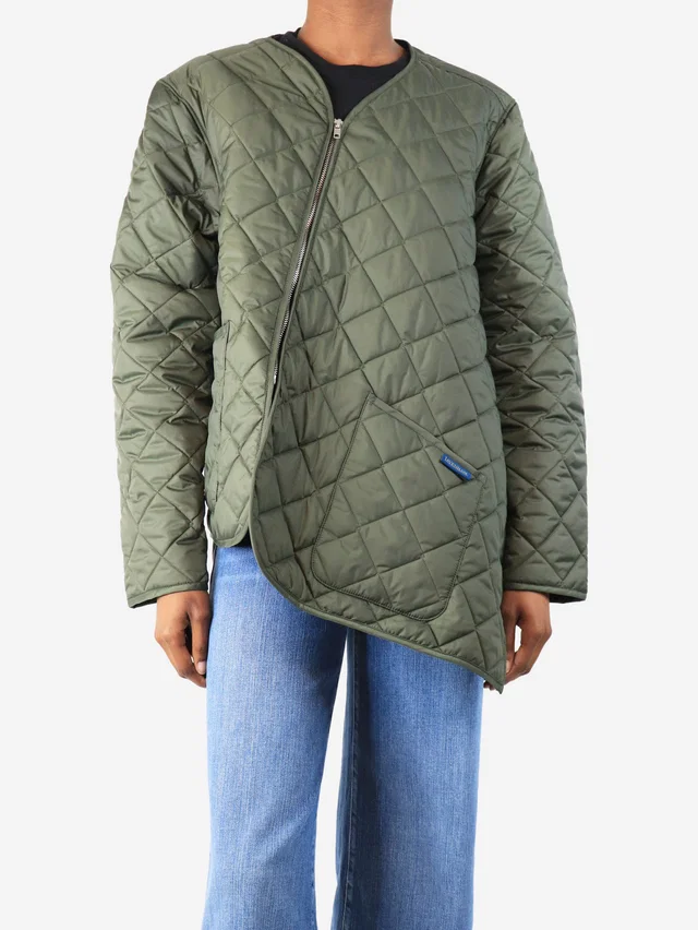 Comme des Garçons Green Lavenham bias quilted jacket - size XS in Green from Sign of the Times