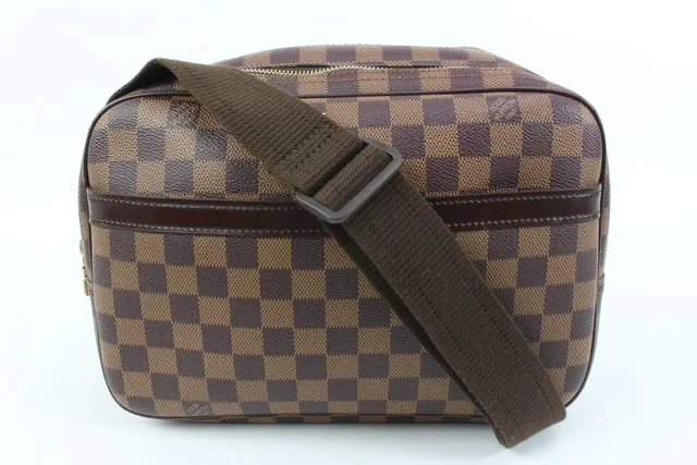 Louis Vuitton Damier Ebene Reporter PM Crossbody Messenger in Brown Canvas from Bagriculture