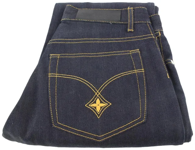 Louis Vuitton Men's 28 Navy Denim Jeans in Navy Denim from Bagriculture