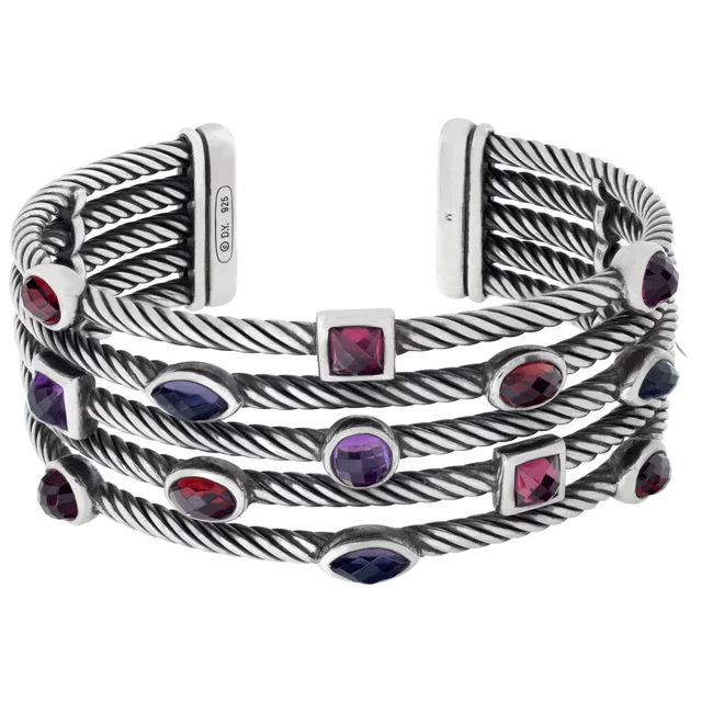 David Yurman 5 row confetti bangle in Silver Sterling Silver from Gray And Sons