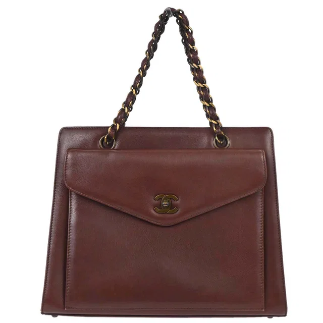 Chanel 1997-1999 Brown Calfskin Handbag in Brown Calfskin from AMORE Vintage Tokyo