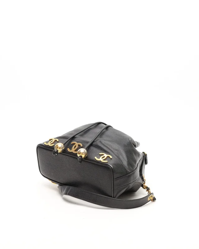Chanel CC Caviar Bucket Bag in Caviar leather from A Retro Tale, photo 4 of 12