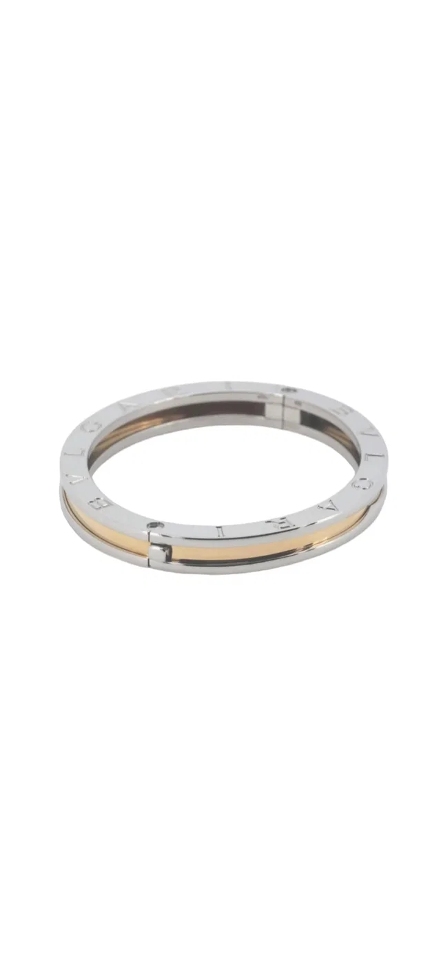 Bvlgari B.Zero1 18k YG Steel Bracelet #15 in Leather from Luxury Promise