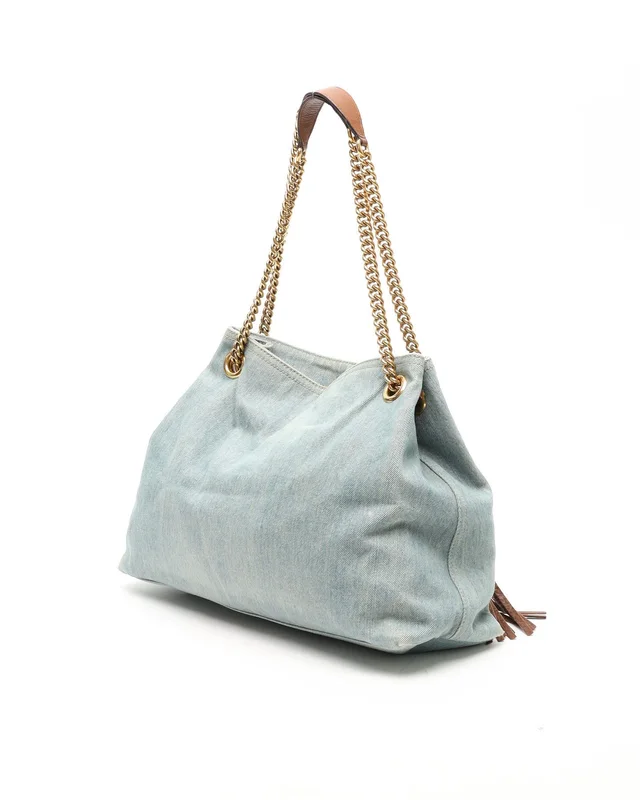 Gucci Soho Denim Chain Tote Bag in Denim from A Retro Tale, photo 3 of 8