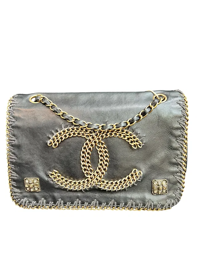 Chanel Paris Byzantine Embroidered Flap Black GHW in Black from Luxury Promise