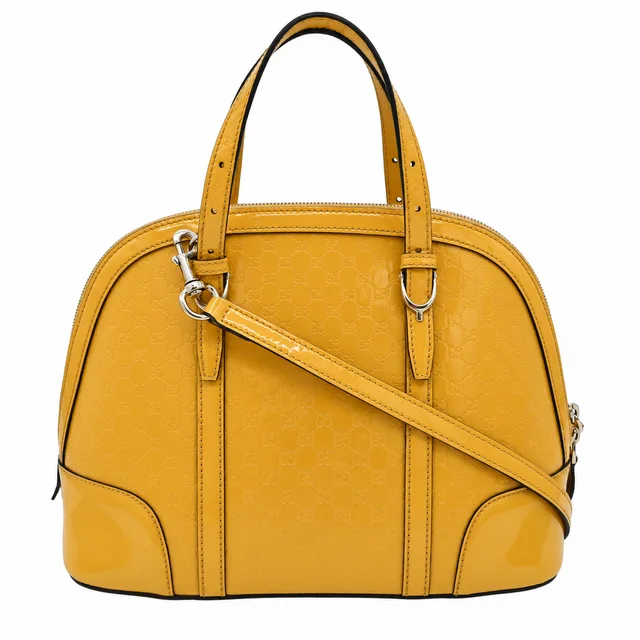 Gucci Microguccissima Patent Leather Dome Satchel from Clotheshorse Anonymous