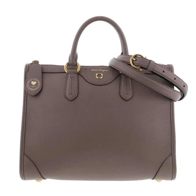 Ferragamo Salvatore Gancini Travel Top Handle Bag Gray Greige Gray Rs in gray from Poshmark, photo 1 of 1