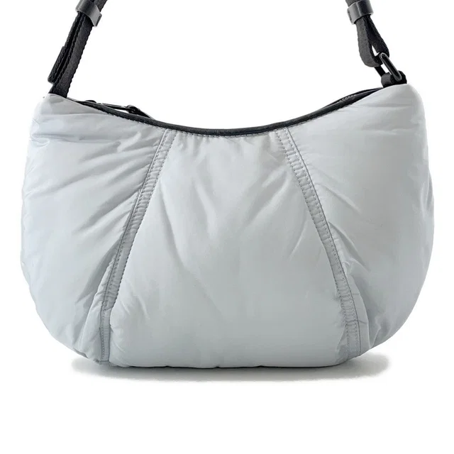 Moncler Hobo Blanket Small Light Blue/Black Nylon in Black Nylon from GALLERY RARE