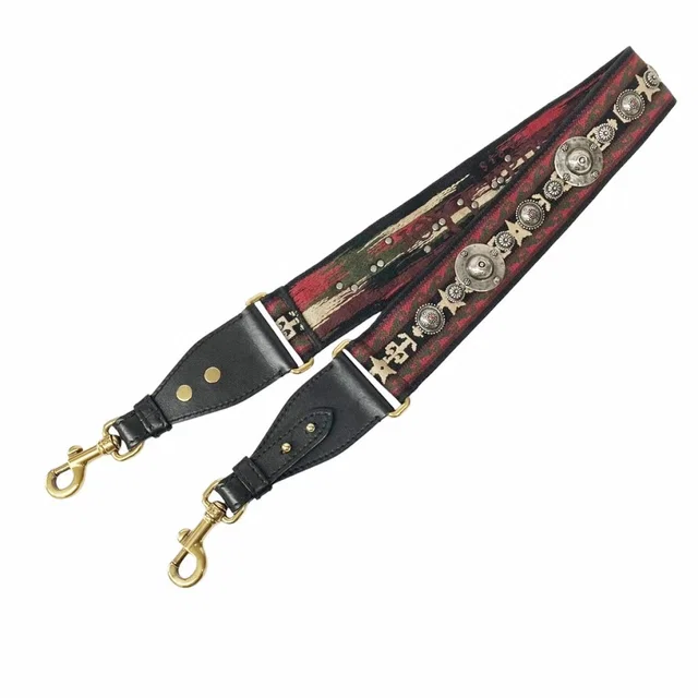 Dior Embroidered Medallion Shoulder Strap Canvas Leather in Canvas from The Reluxe