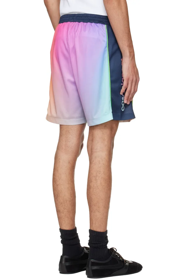 Casablanca Multicolor Football Shorts, photo 3 of 4 from SSENSE