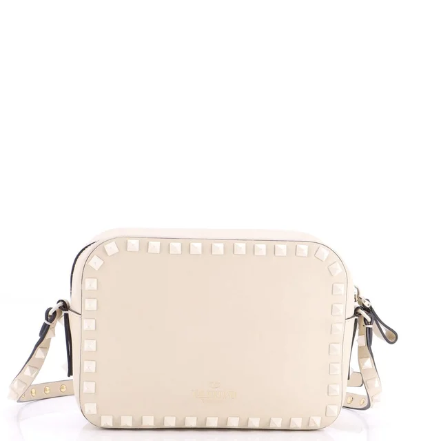 Valentino Garavani Rockstud Camera Crossbody Bag Leather in Leather from Rebag