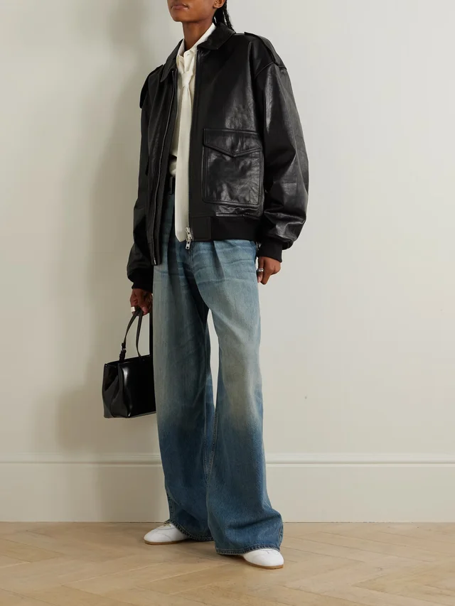 THE FRANKIE SHOP Viper oversized leather jacket in Black, photo 2 of 2 from NET-A-PORTER (Canada)
