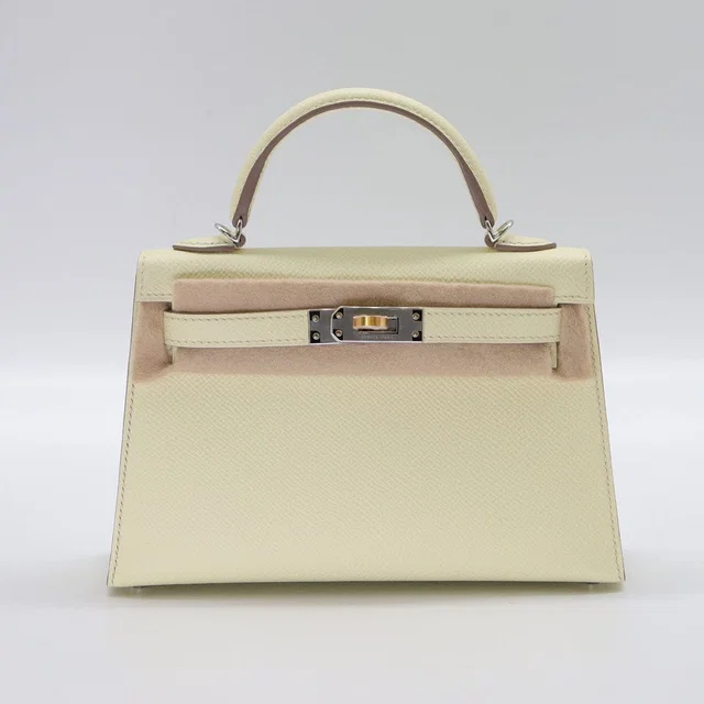 Hermès Mini kelly Jaune milton Epsom EHW W in Yellow Epsom leather from Luxury Promise