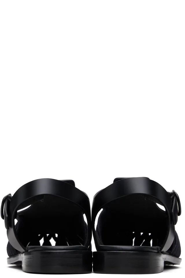 HEREU Black Alaro Sandals, photo 2 of 5 from SSENSE