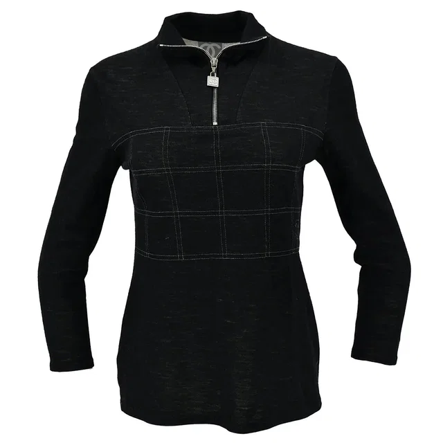 Chanel Sport Line Long Sleeve Top Gray 03A #38 in Grey Wool from AMORE Vintage Tokyo