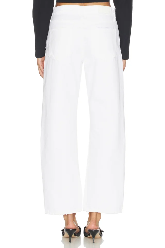 PISTOLA Lexi Mid Rise Bowed Straight Jeans in Vivid White, photo 4 of 6 from REVOLVE (Canada)