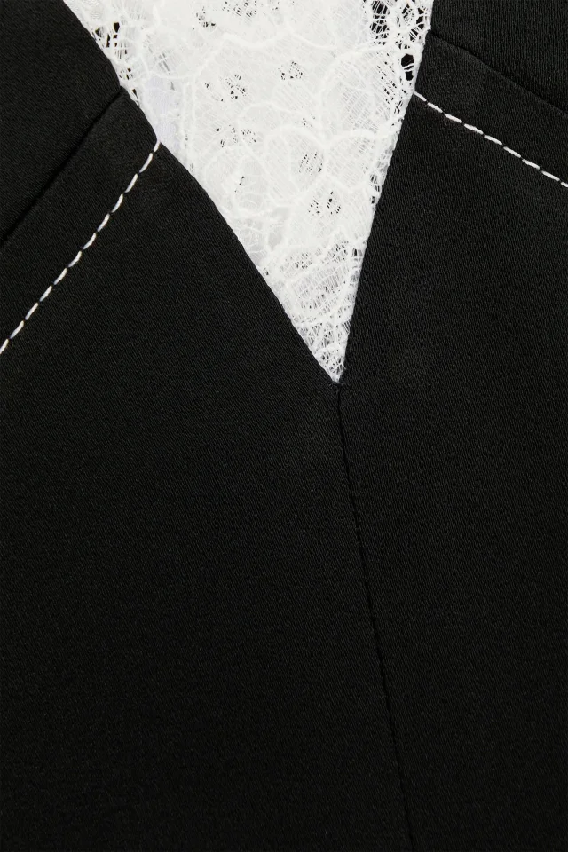 Victoria Beckham Lace-Trimmed Satin-Crepe Camisole in Black, photo 4 of 4 from THE OUTNET
