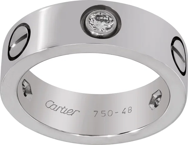 Cartier Love ring, Classic Model, 18k white gold 3 diamonds in White White Gold from Gray And Sons