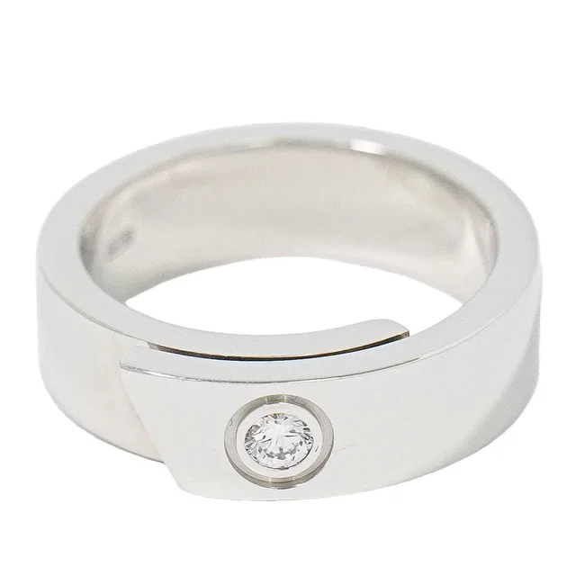 Cartier Diamond 18K White Gold Ring 52 White Anniversary Second in White from The Reluxe