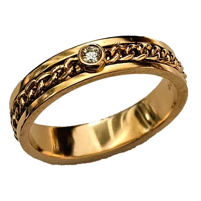 Piaget 18ct Yellow Gold Diamond Possession "gourmette Ring in Yellow from HEWI