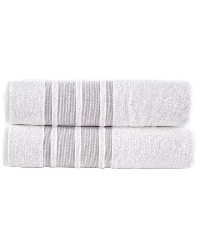 Brooks Brothers Contrast Border 2Pc Bath Sheets, image 1 of 1 from Rue La La
