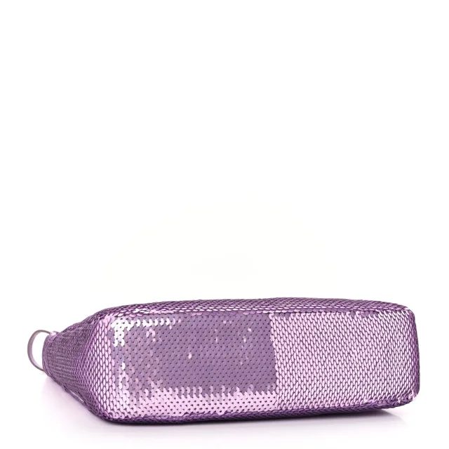Prada Paillettes Sequin Mini Re-Edition 2000 Bag Lilium Black in Black Nylon from FASHIONPHILE, photo 4 of 9