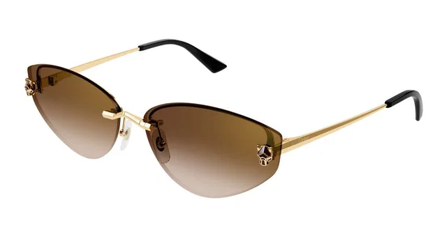 Cartier Ct0431s Sunglasses — Gold Metal in Gold from HEWI