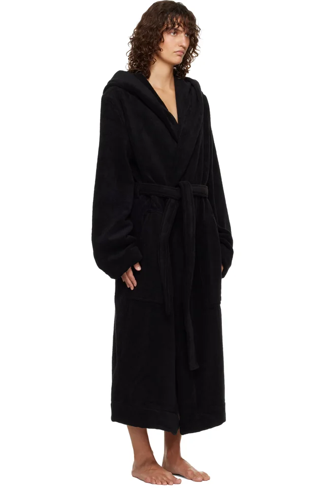 Rick Owens Black Temple Pentagram Bathrobe, photo 2 of 4 from SSENSE