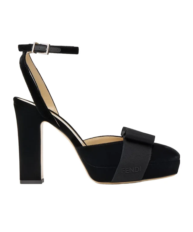 Fendi After 9 Black velvet slingbacks from SENSER, photo 1 of 1