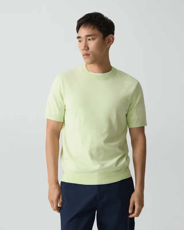 Theory Soris Tee in Light Bilen in FADED LIME 62% Viscose, 38% Polyester; Exclusive Of Elastic, photo 9 of 12 from Theory