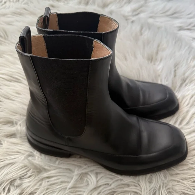 The Row Leather Chelsea Boots in black Leather from Poshmark