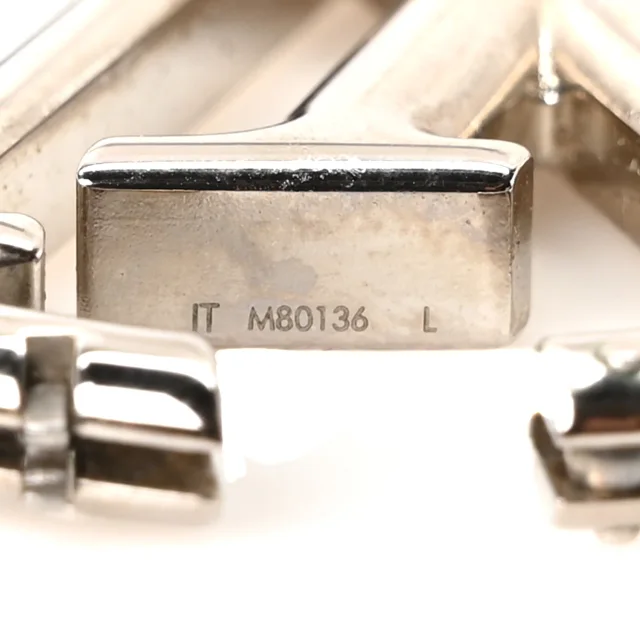 Louis Vuitton Palladium Louise Hoop Earrings Silver in Silver from FASHIONPHILE, photo 4 of 4