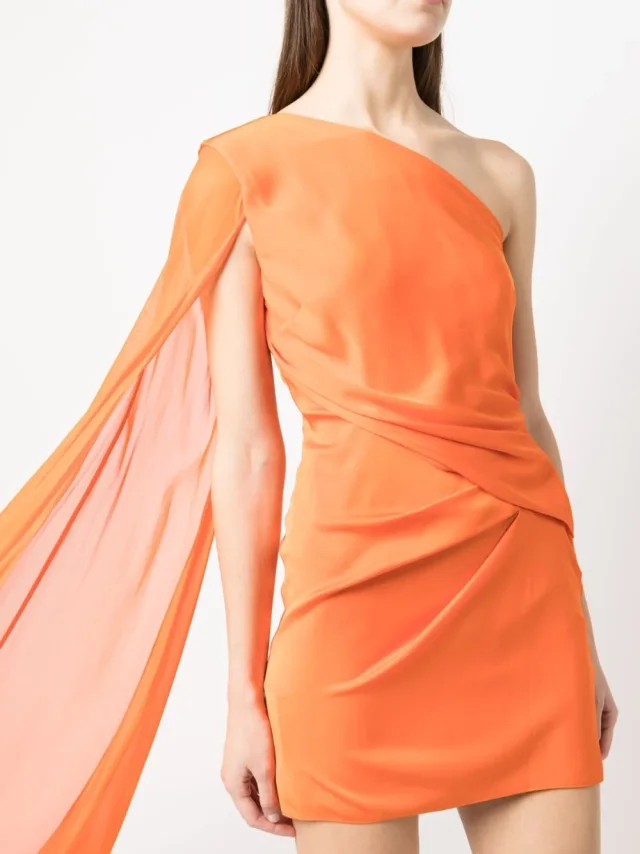 Roland Mouret Asymmetric Silk Crepe Mini Dress, photo 3 of 5 from Balardi