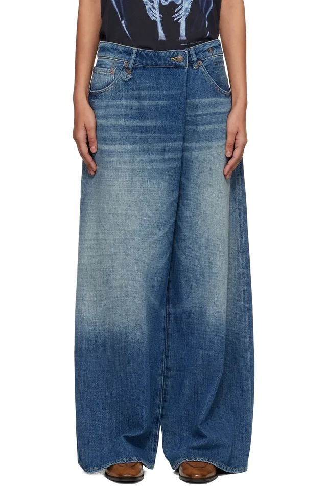 R13 Blue Nico Wrap Jeans, image 1 of 1 from SSENSE